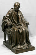 062103 AFTER HOUDON BRONZE SCULPTURE GENTLEMAN