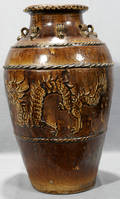 061224 CHINESE GLAZED POTTERY WATER JAR MING DYNASTY