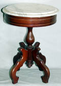 060154 VICTORIAN STYLE MARBLE TOP  MAHOGANY TABLE