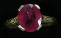 051209 GOLD  RUBY RING ANTIQUE