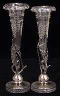 051188 ROCKFORD SILVER VICTORIAN SILVERPLATE VASES