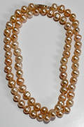 050127 GOLD  PINK CULTURED PEARL NECKLACE