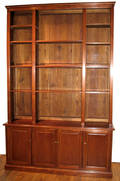 042181 SWISS GEORGIAN STYLE CHERRY BOOKCASE