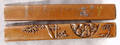 041224 JAPANESE BRONZE KNIFE HANDLES KOZUKA