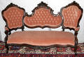 041197 VICTORIAN CARVED WALNUT SOFA