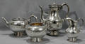 040191 MATCHING SILVER PLATE SET COFFEE TEA CREAMER
