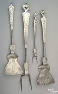 Four wrought iron utensils 20th c