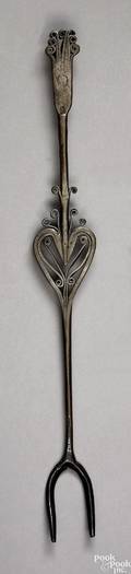 French wrought iron flesh fork ca 1800
