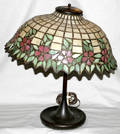 060182 LEADED ART GLASS TABLE LAMP