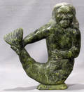 052114 INUIT SOAPSTONE SEDNA HALF FISH HALF ESKIMO