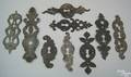 Six Pennsylvania wrought iron decorative escutcheons 18th19th c