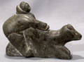 052127 INUIT SOAPSTONE CARVING ESKIMO W MUSK OX