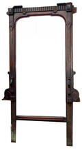 050148 AMERICAN EMPIRE MAHOGANY WALL MIRROR