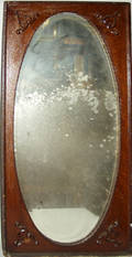 050147 OVAL OAK FRAMED HALL MIRROR