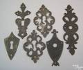 Six Pennsylvania wrought iron escutcheons 18th19th c