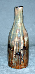 041269 JAPANESE KYOTO WARE POTTERY SAKE BOTTLE