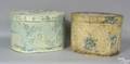 Two wallpaper hat boxes