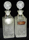 040221 AMERICAN DIAMOND STAR PATTERN CRYSTAL DECANTERS