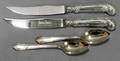 031326 SHEFFIELD SILVERPLATE TEASPOONS  STEAK KNIVES