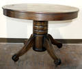 030169 ROUND OAK EXTENSION TABLE C1920 H 30 DIA 4