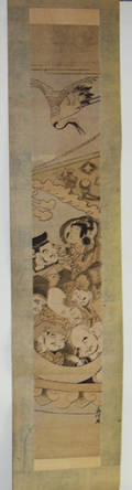 030158 JAPANESE HANGING SCROLL PAINTING