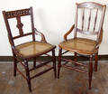 030173 MID VICTORIAN WALNUT SIDE CHAIRS TWO