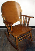 030172 LATE VICTORIAN WALNUT ROCKER C1900