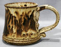 081282 POTTERY MUG W TAN  BROWN SPECKLED COLORING