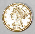 080194 LIBERTY HEAD GOLD HALF EAGLE COIN 1895P