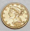 080193 LIBERTY HEAD GOLD HALF EAGLE COIN 1880P