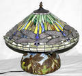 072241 ART GLASS DRAGONFLY TABLE LAMP