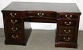 072203 GEORGIAN STYLE CARVED MAHOGANY DESK