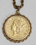 062219 USA 20 DOLLAR GOLD PIECE GOLD CHAIN