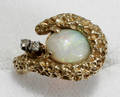 060216 GOLD OPAL  DIAMOND RING