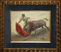 052186 MILLAN LLAMAS OIL ON CANVAS SPAN BULLFIGHT