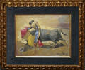 052185 MILLAN LLAMAS OIL ON CANVAS BULLFIGHT