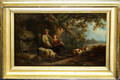 052162 GEORGE MORLAND OIL ON METAL PLATE