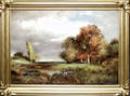 052160 THOMAS MORAN CANVAS HAMPTON AUTUMN LANDSCAPE