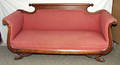 050201 EMPIRE STYLE MAHOGANY SETTEE