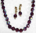050197 AUSTRALIAN CUT CRYSTAL NECKLACE W EARRINGS