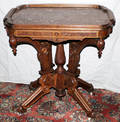 041307 VICTORIAN WALNUT PARLOR TABLE