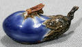 041293 JAPANESE GLAZED PORCELAIN NETSUKE TOKUGAWA