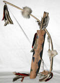 030218 NATIVE AMERICAN INDIAN CHILDS BOW  HIDE QUIVE