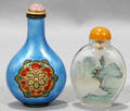 081356 ENAMEL  REVERSE PAINTED SNUFF BOTTLES