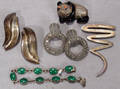 081327 MEXICAN SILVER BRACELET BROOCHES  EARRINGS