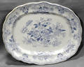 080241 AMERICAN PORCELAIN PLATTER BLUE  WHITE