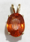080233 GOLDEN SPESSARTITE  GOLD PENDANT