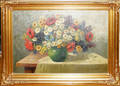 072269 A JAGER OIL ON CANVAS FLORAL STILL LIFE