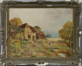 072259 JOHN CALIFANO OIL ON CANVAS RURAL LANDSCAPE