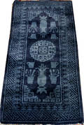 071356 CHINESE HAND WOVEN BLUE AREA RUG 43 X 21